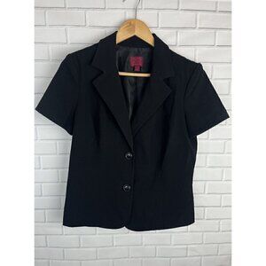 212 Collection Black Suit blazer‎ jacket shirt sleeves Women’s 8